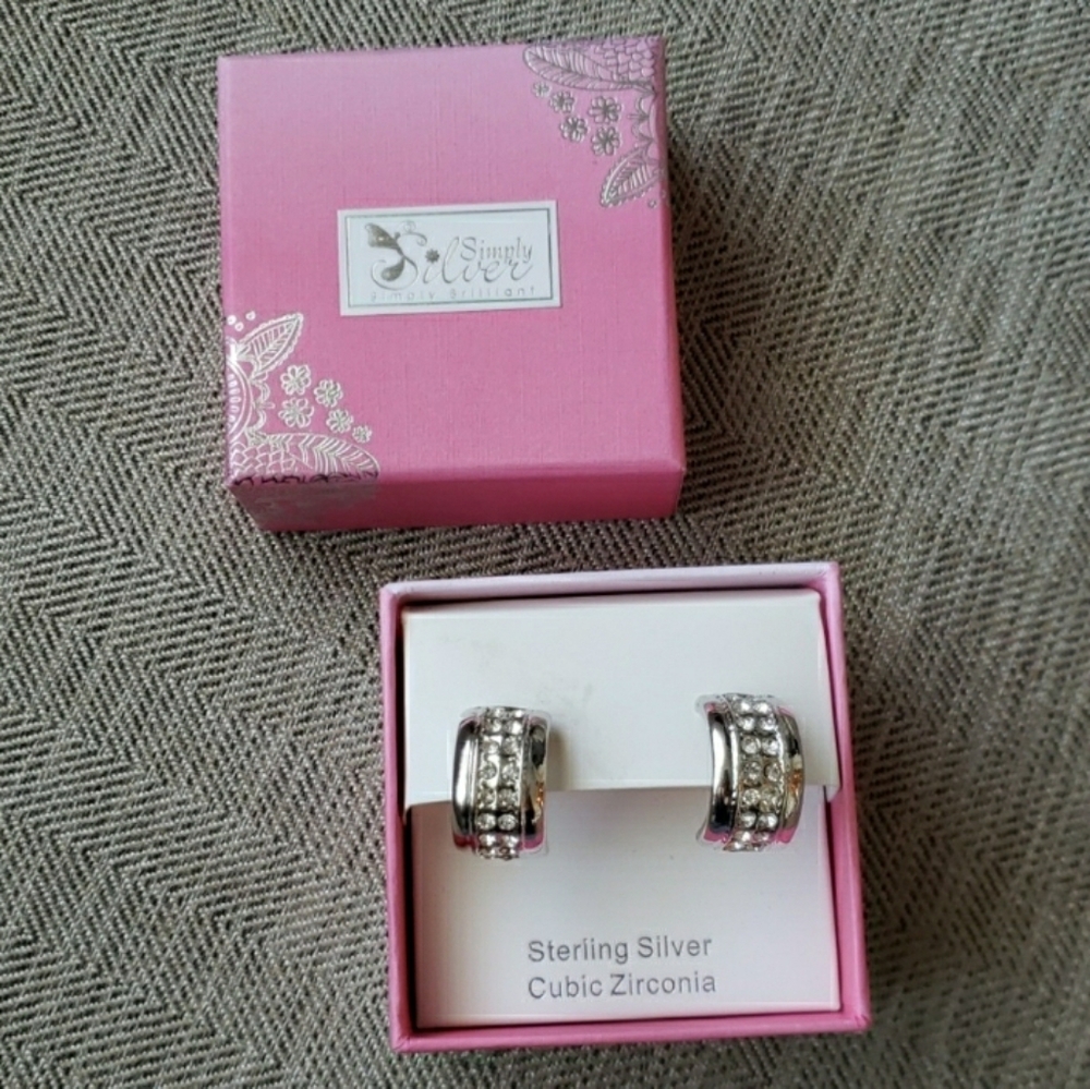 Sterling silver hoop earrings
